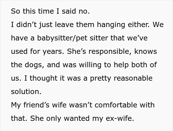 Guy Doesn’t Want His Ex-Wife Staying In His Home, Friends Can’t Believe It