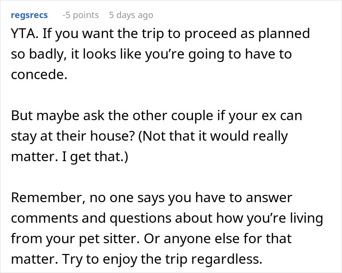 Guy Doesn’t Want His Ex-Wife Staying In His Home, Friends Can’t Believe It
