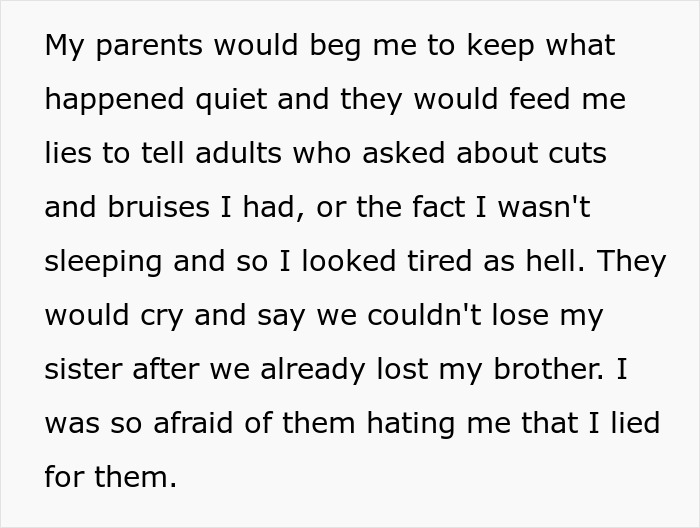 Guy Can’t Believe Parents Want To Reconcile After They Ignored His Sister’s Mental Health To Dangerous Levels Guy Can’t Believe Parents Want To Reconcile After They Ignored His Sister’s Mental Health To Dangerous Levels