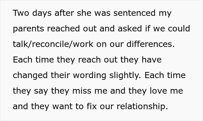 Guy Can’t Believe Parents Want To Reconcile After They Ignored His Sister’s Mental Health To Dangerous Levels Guy Can’t Believe Parents Want To Reconcile After They Ignored His Sister’s Mental Health To Dangerous Levels