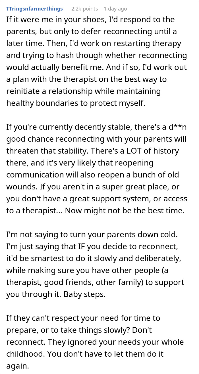 Guy Can’t Believe Parents Want To Reconcile After They Ignored His Sister’s Mental Health To Dangerous Levels Guy Can’t Believe Parents Want To Reconcile After They Ignored His Sister’s Mental Health To Dangerous Levels