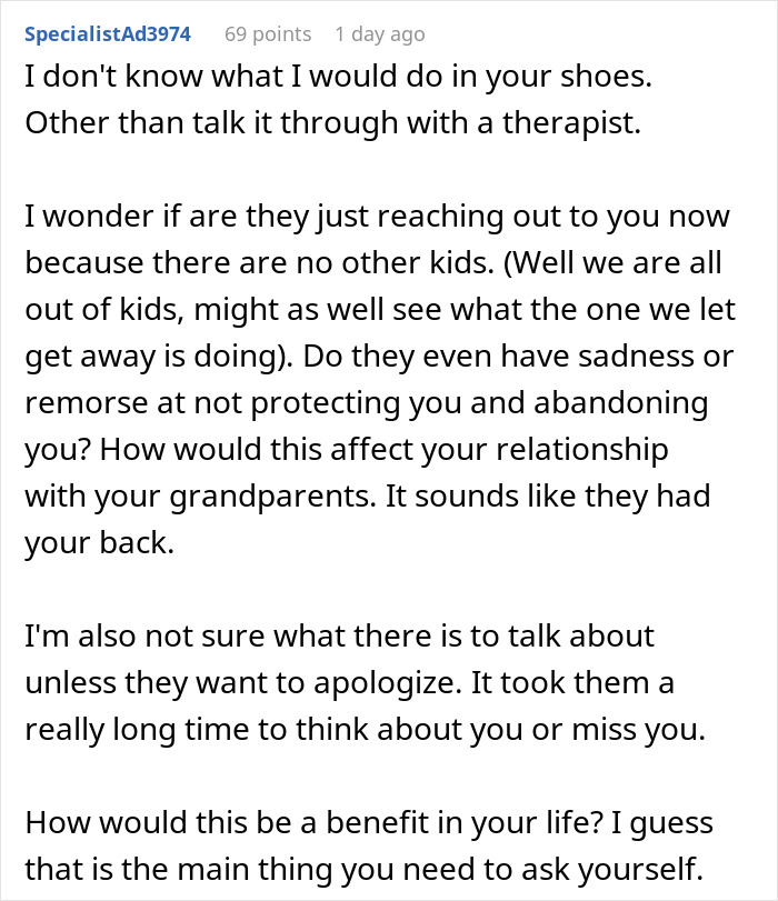 Guy Can’t Believe Parents Want To Reconcile After They Ignored His Sister’s Mental Health To Dangerous Levels Guy Can’t Believe Parents Want To Reconcile After They Ignored His Sister’s Mental Health To Dangerous Levels