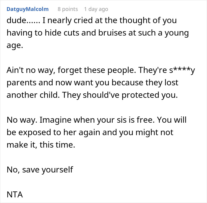 Guy Can’t Believe Parents Want To Reconcile After They Ignored His Sister’s Mental Health To Dangerous Levels Guy Can’t Believe Parents Want To Reconcile After They Ignored His Sister’s Mental Health To Dangerous Levels