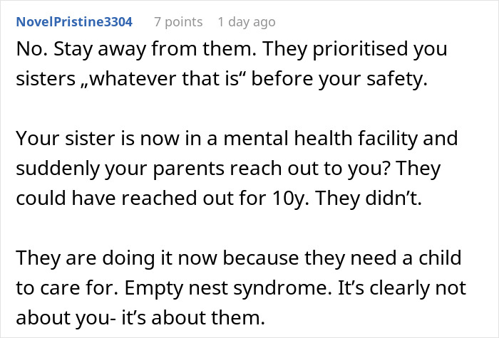 Guy Can’t Believe Parents Want To Reconcile After They Ignored His Sister’s Mental Health To Dangerous Levels Guy Can’t Believe Parents Want To Reconcile After They Ignored His Sister’s Mental Health To Dangerous Levels