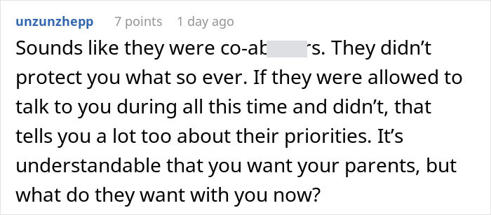 Guy Can’t Believe Parents Want To Reconcile After They Ignored His Sister’s Mental Health To Dangerous Levels Guy Can’t Believe Parents Want To Reconcile After They Ignored His Sister’s Mental Health To Dangerous Levels
