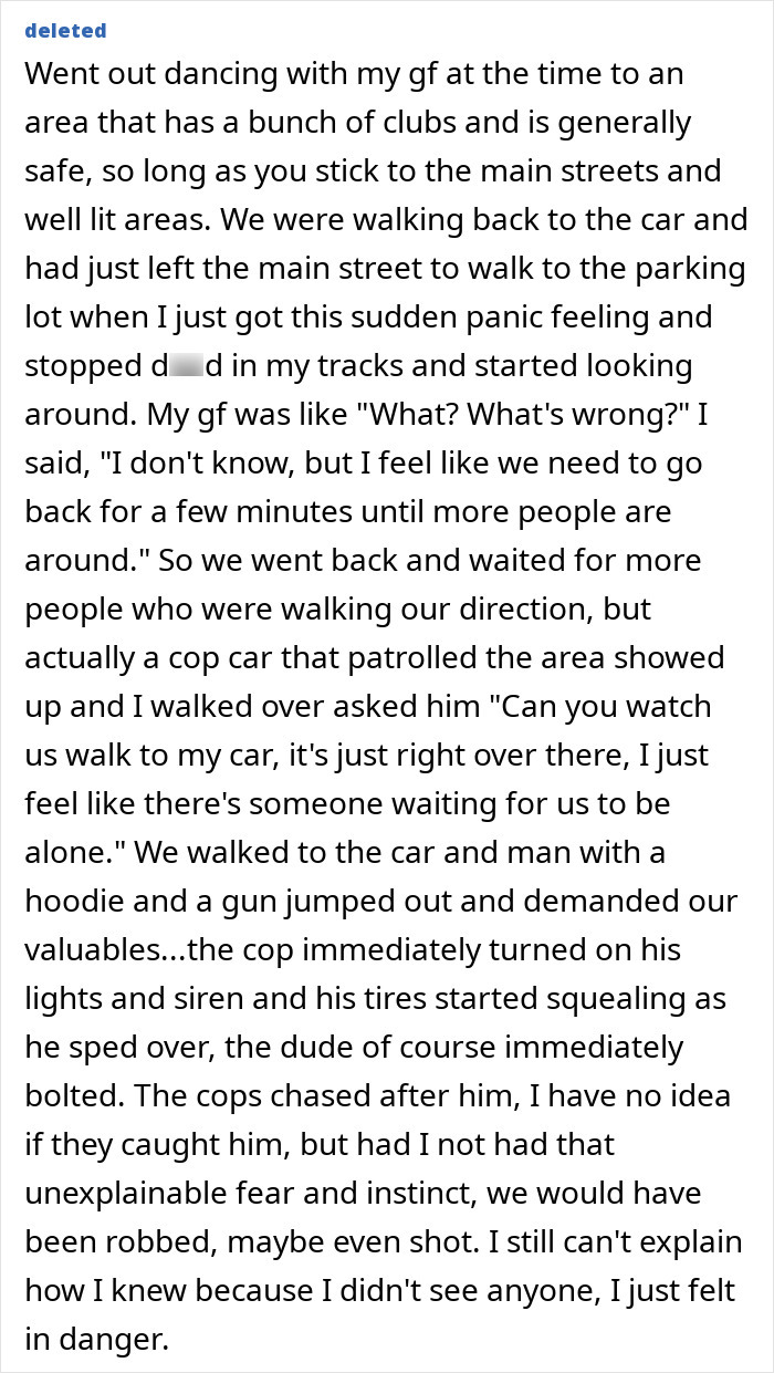 35 Real-Life Stories About Folks Paying Attention To Their Gut Feeling And Avoiding Something Bad 35 Real-Life Stories About Folks Paying Attention To Their Gut Feeling And Avoiding Something Bad