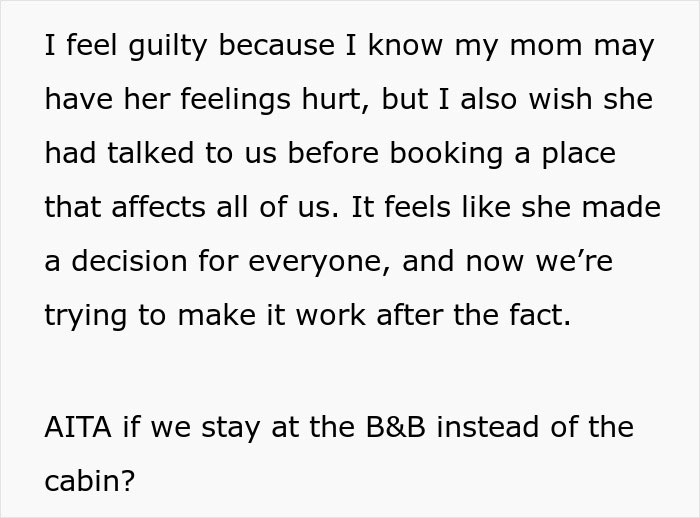 Mom Rushes To Make Travel Plans Without Consulting Her Family, Only For It To Backfire Mom Rushes To Make Travel Plans Without Consulting Her Family, Only For It To Backfire
