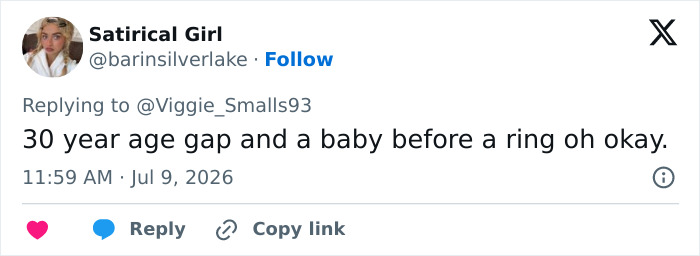Another Hollywood Romantic Age Gap Enrages Fans After Baby Announcement