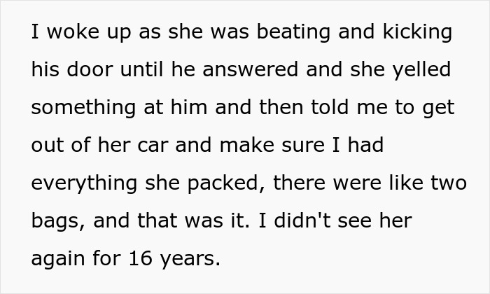 Self-Centered Mom Disappears For 16 Years, Mad She Doesn’t Get Forgiveness And A Fresh Start Self-Centered Mom Disappears For 16 Years, Mad She Doesn’t Get Forgiveness And A Fresh Start