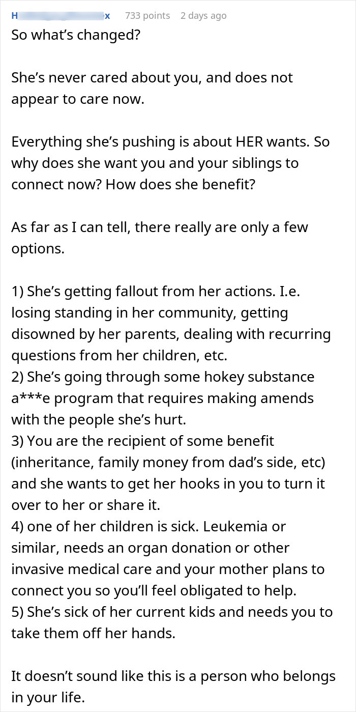 Self-Centered Mom Disappears For 16 Years, Mad She Doesn’t Get Forgiveness And A Fresh Start Self-Centered Mom Disappears For 16 Years, Mad She Doesn’t Get Forgiveness And A Fresh Start