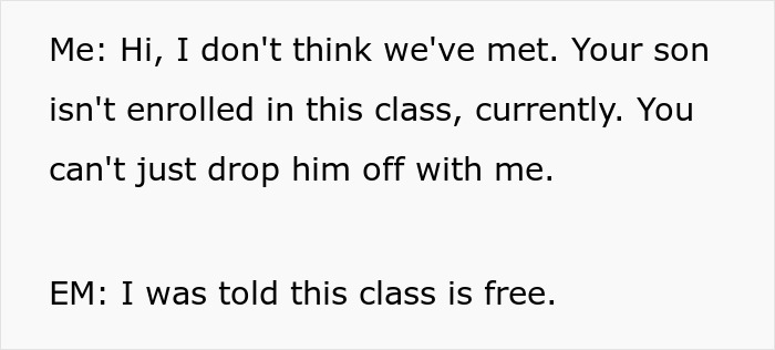 Entitled Mom Treats Community Class Like Free Daycare, Has The Nerve To Dump Kid There And Run Away Entitled Mom Treats Community Class Like Free Daycare, Has The Nerve To Dump Kid There And Run Away