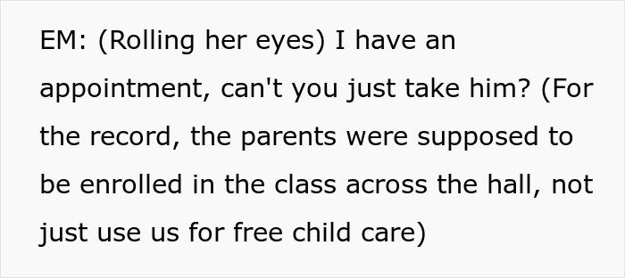 Entitled Mom Treats Community Class Like Free Daycare, Has The Nerve To Dump Kid There And Run Away Entitled Mom Treats Community Class Like Free Daycare, Has The Nerve To Dump Kid There And Run Away