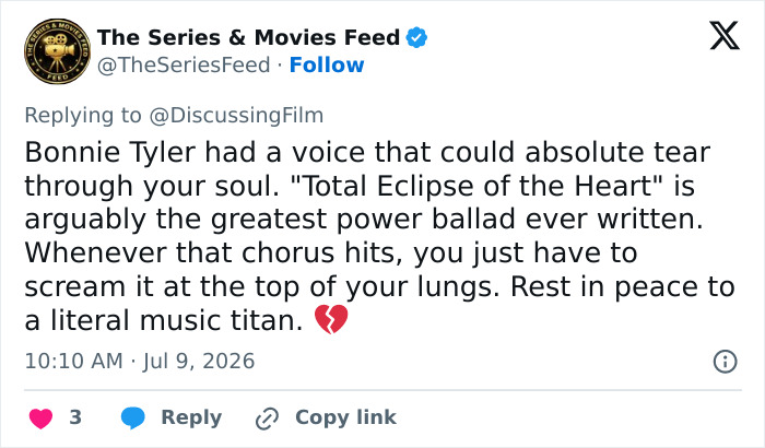 Doctor Sends Alert After ‘Holding Out For A Hero’ Icon Bonnie Tyler Passes Away Following Medical Emergency