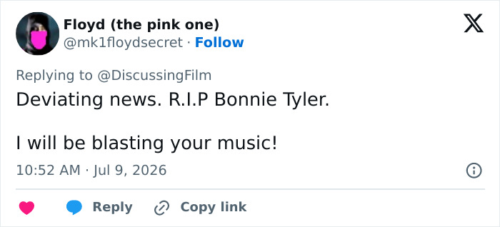 Doctor Sends Alert After ‘Holding Out For A Hero’ Icon Bonnie Tyler Passes Away Following Medical Emergency