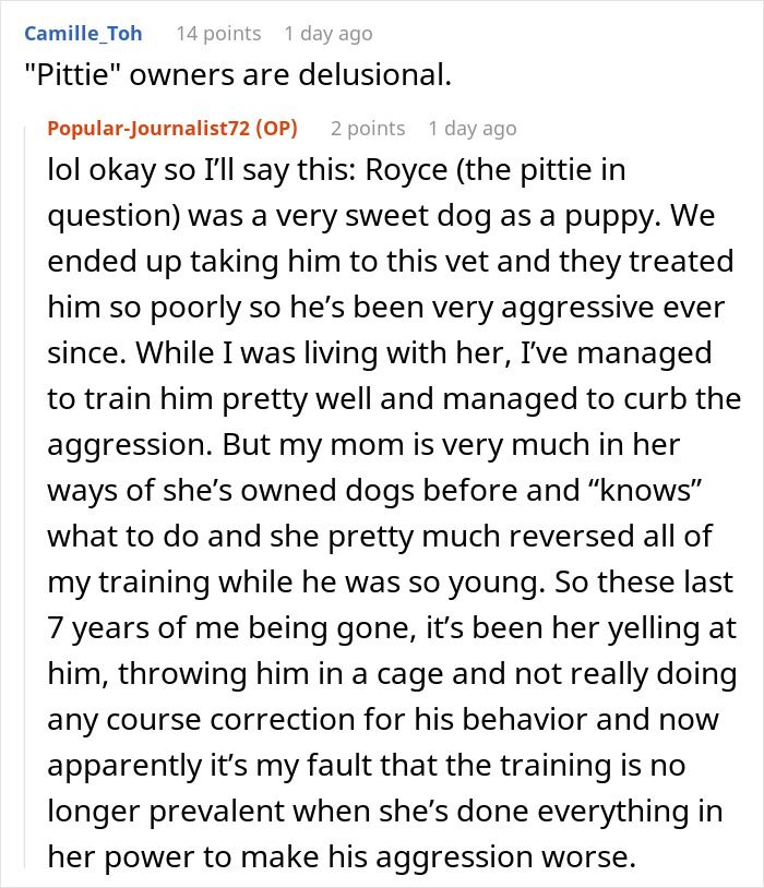 Delusional Mom Threatens To Sue Daughter Because She Doesn’t Feel Safe Around Her Dog