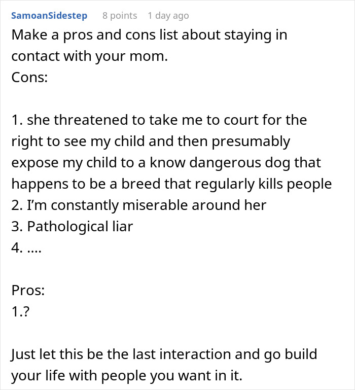 Delusional Mom Threatens To Sue Daughter Because She Doesn’t Feel Safe Around Her Dog
