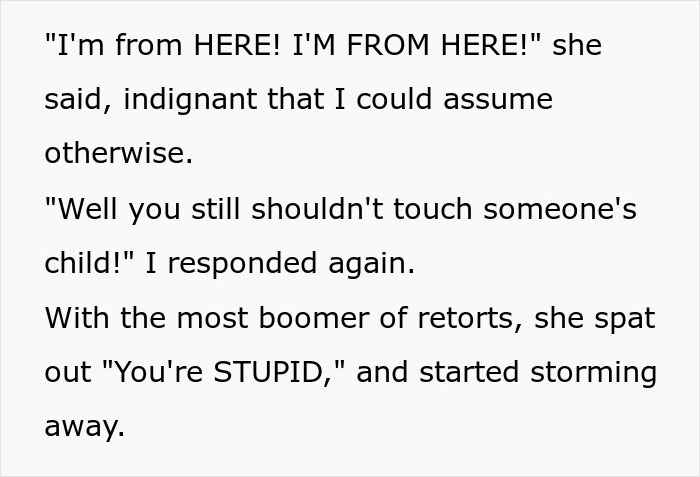 Boomer Stomps Away In Defeat After Her Xenophobic Remarks Are Weaponized Against Her Boomer Stomps Away In Defeat After Her Xenophobic Remarks Are Weaponized Against Her