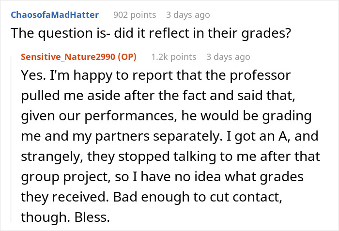Person Has To Deal With Lazy People During Group Project, Finds The Perfect Way To Make Them Fail