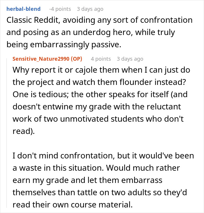 Person Has To Deal With Lazy People During Group Project, Finds The Perfect Way To Make Them Fail