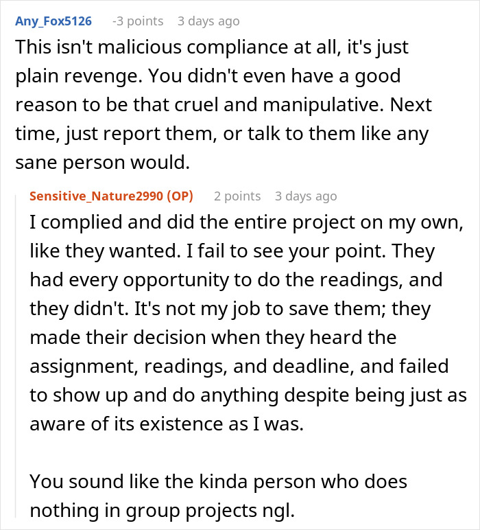 Person Has To Deal With Lazy People During Group Project, Finds The Perfect Way To Make Them Fail