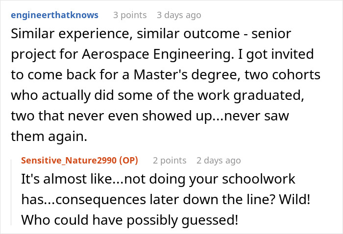 Person Has To Deal With Lazy People During Group Project, Finds The Perfect Way To Make Them Fail