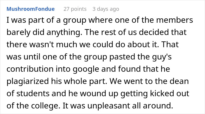 Person Has To Deal With Lazy People During Group Project, Finds The Perfect Way To Make Them Fail