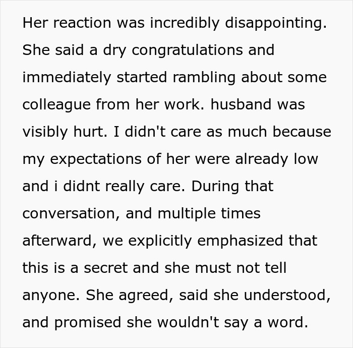 MIL Leaks Major News She Was Told This Was A Secret, Sends An Infuriating Non-Apology MIL Leaks Major News She Was Told This Was A Secret, Sends An Infuriating Non-Apology