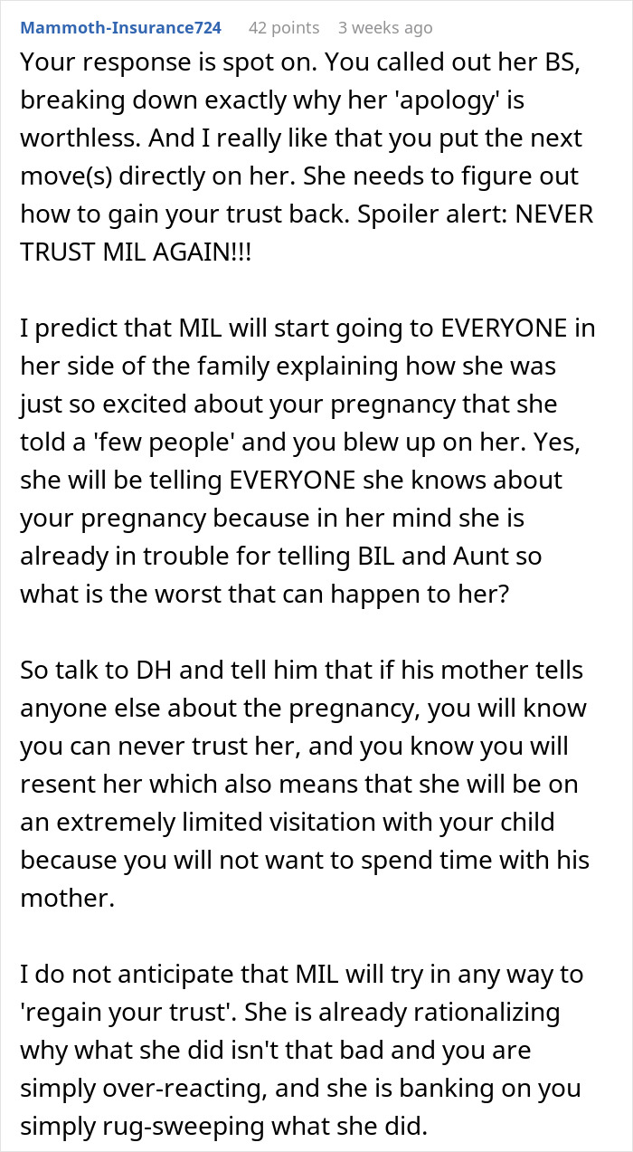 MIL Leaks Major News She Was Told This Was A Secret, Sends An Infuriating Non-Apology MIL Leaks Major News She Was Told This Was A Secret, Sends An Infuriating Non-Apology