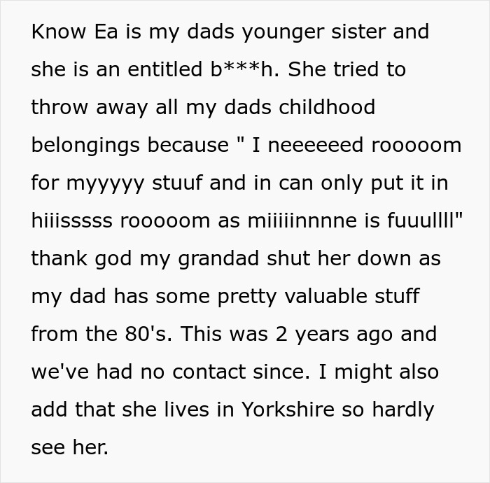 Greedy Aunt Pressures Teen To Give Up His Unclaimed Inheritance, Dad Quickly Puts Her In Her Place Greedy Aunt Pressures Teen To Give Up His Unclaimed Inheritance, Dad Quickly Puts Her In Her Place