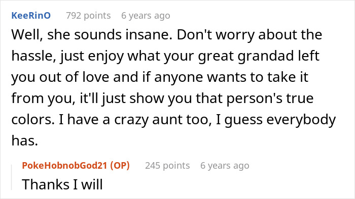 Greedy Aunt Pressures Teen To Give Up His Unclaimed Inheritance, Dad Quickly Puts Her In Her Place Greedy Aunt Pressures Teen To Give Up His Unclaimed Inheritance, Dad Quickly Puts Her In Her Place