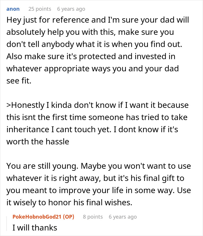 Greedy Aunt Pressures Teen To Give Up His Unclaimed Inheritance, Dad Quickly Puts Her In Her Place Greedy Aunt Pressures Teen To Give Up His Unclaimed Inheritance, Dad Quickly Puts Her In Her Place