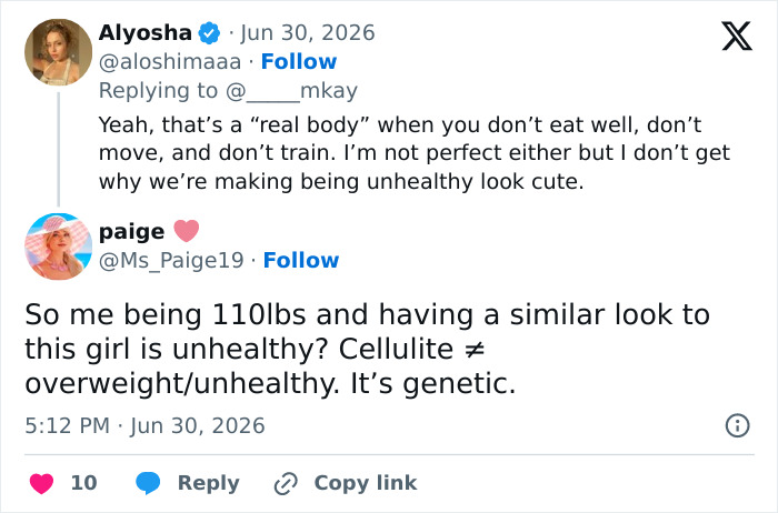 Doctor Intervenes After Woman’s “Reminder” About What Real Bodies Look Like Triggers Health Debate Doctor Intervenes After Woman’s “Reminder” About What Real Bodies Look Like Triggers Health Debate