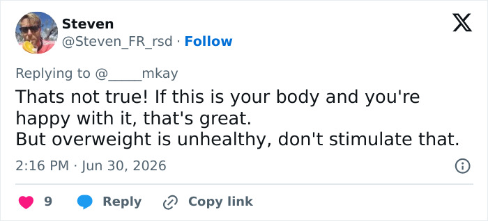 Doctor Intervenes After Woman’s “Reminder” About What Real Bodies Look Like Triggers Health Debate Doctor Intervenes After Woman’s “Reminder” About What Real Bodies Look Like Triggers Health Debate