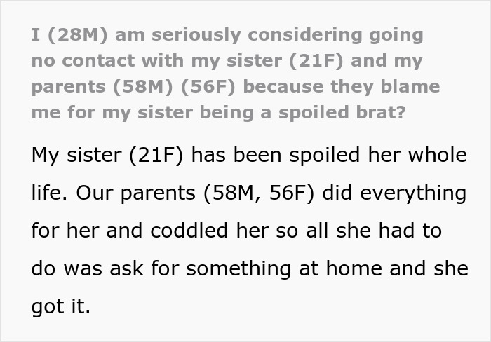 Guy Plans On Ditching Toxic Fam After Parents Blame Him For Their Daughter Being A Spoiled Brat Guy Plans On Ditching Toxic Fam After Parents Blame Him For Their Daughter Being A Spoiled Brat