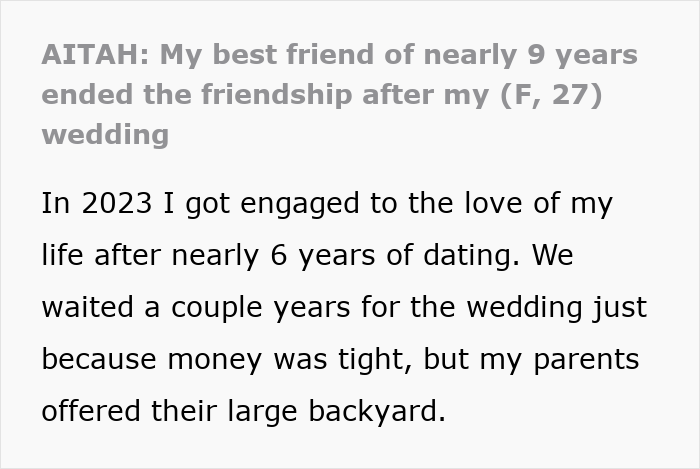Entitled Bestie Helps With Wedding Planning, Cuts Woman Off Because She Rejected Most Of Her Ideas Entitled Bestie Helps With Wedding Planning, Cuts Woman Off Because She Rejected Most Of Her Ideas