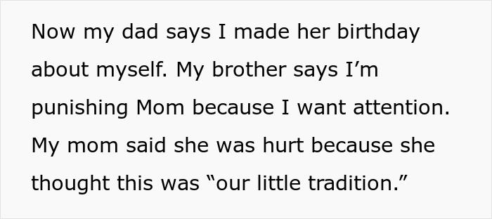 27YO Refuses To Host Mom’s B-Day After Years Of Toiling On Her Own, They Treat It Like Blasphemy