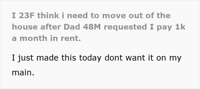Controlling Parents Demand $1K Rent Attached With A Million Rules, Annoyed 23YO Plans To Ditch Home