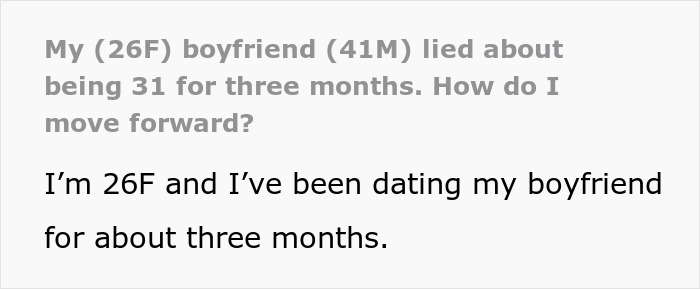 41YO Guy Pretends To Be A Decade Younger, GF Horrified And Confused After Learning The Truth