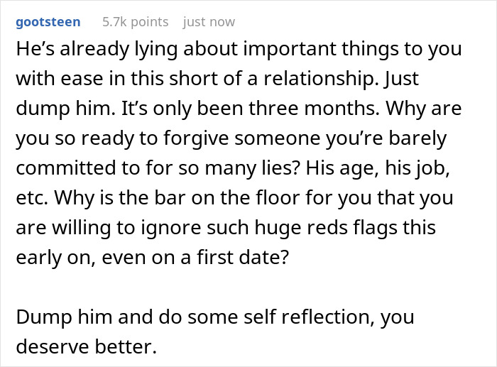 41YO Guy Pretends To Be A Decade Younger, GF Horrified And Confused After Learning The Truth