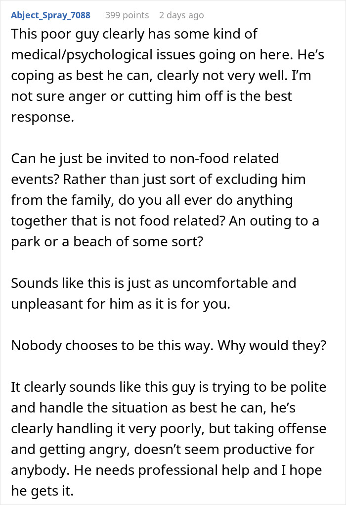 Daughter Defends Her BF&rsquo;s Bizarre And Costly Dinner Table Habit After Mom Asks To Make Him Stop It