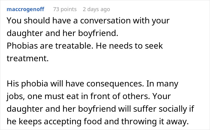 Daughter Defends Her BF&rsquo;s Bizarre And Costly Dinner Table Habit After Mom Asks To Make Him Stop It