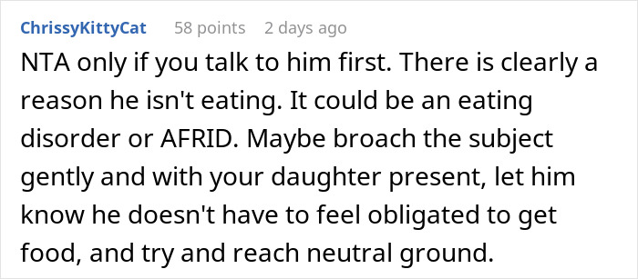 Daughter Defends Her BF&rsquo;s Bizarre And Costly Dinner Table Habit After Mom Asks To Make Him Stop It