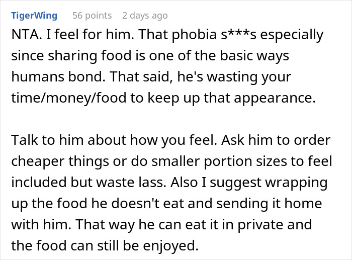 Daughter Defends Her BF&rsquo;s Bizarre And Costly Dinner Table Habit After Mom Asks To Make Him Stop It
