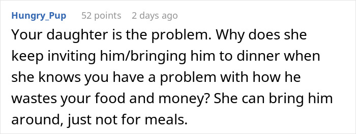 Daughter Defends Her BF&rsquo;s Bizarre And Costly Dinner Table Habit After Mom Asks To Make Him Stop It