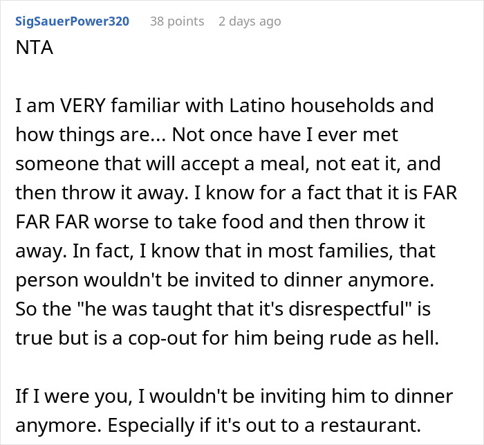 Daughter Defends Her BF&rsquo;s Bizarre And Costly Dinner Table Habit After Mom Asks To Make Him Stop It