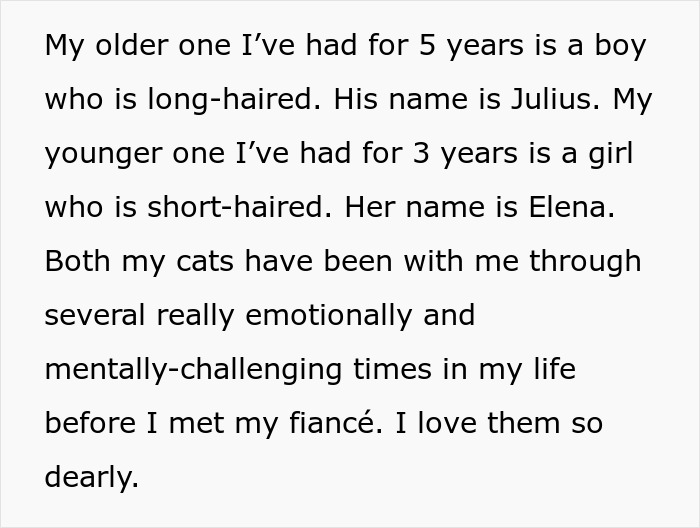 Bride-To-Be Questions Her Engagement After Fiancé Issues An Ultimatum About Her Cat Bride-To-Be Questions Her Engagement After Fiancé Issues An Ultimatum About Her Cat