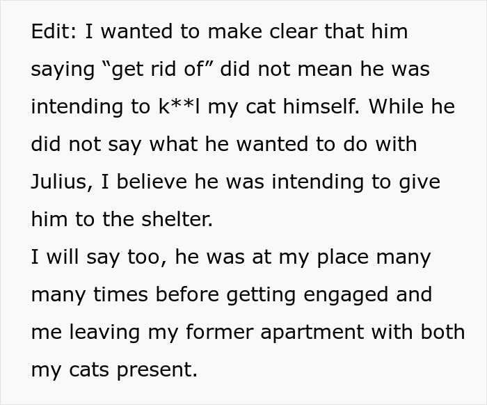 Bride-To-Be Questions Her Engagement After Fiancé Issues An Ultimatum About Her Cat Bride-To-Be Questions Her Engagement After Fiancé Issues An Ultimatum About Her Cat