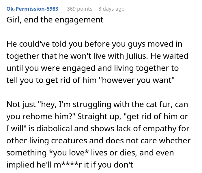 Bride-To-Be Questions Her Engagement After Fiancé Issues An Ultimatum About Her Cat Bride-To-Be Questions Her Engagement After Fiancé Issues An Ultimatum About Her Cat
