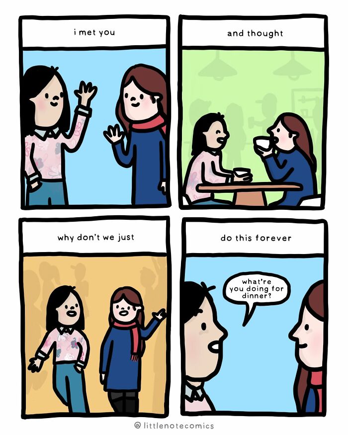 Artist Illustrates 44 Relatable And Cute Comics Featuring Relationship Quirks (New Pics)