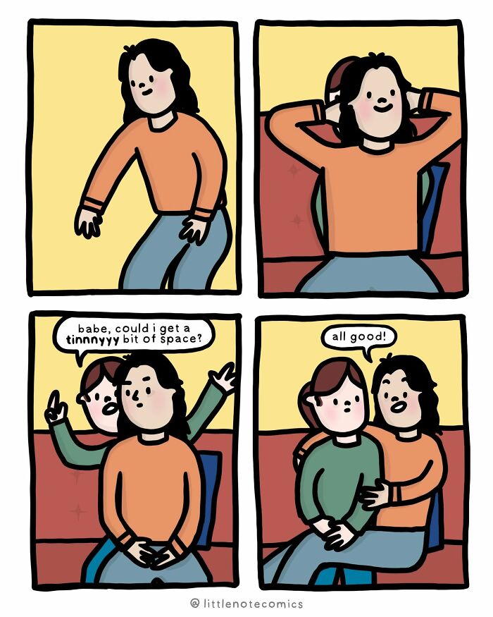 Artist Illustrates 44 Relatable And Cute Comics Featuring Relationship Quirks (New Pics)